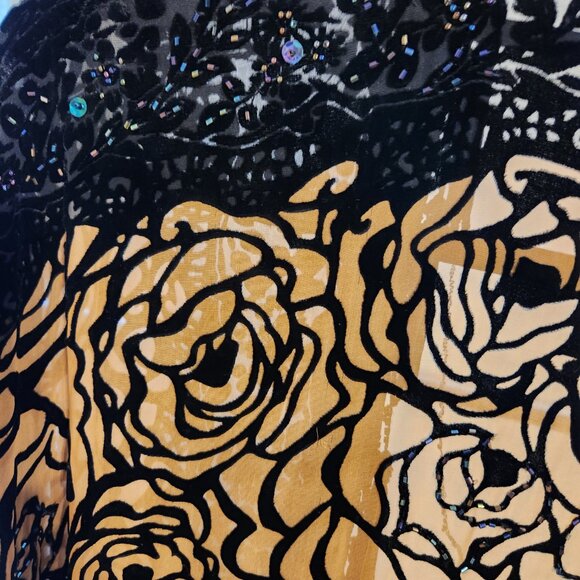 Black & Nude Color Evening Wrap - Picture 5 of 9